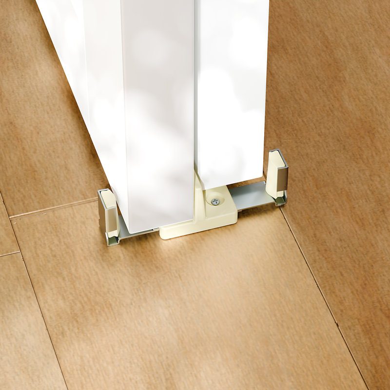 Bypass Door Hardware Aluminum Sliding Closet Door Hardware Set With Finger Pull Included, Smoothly And Quietly, For 2 Door System, Fit Door Thickness 1 3/8" Or 1 3/4", Easy To Install