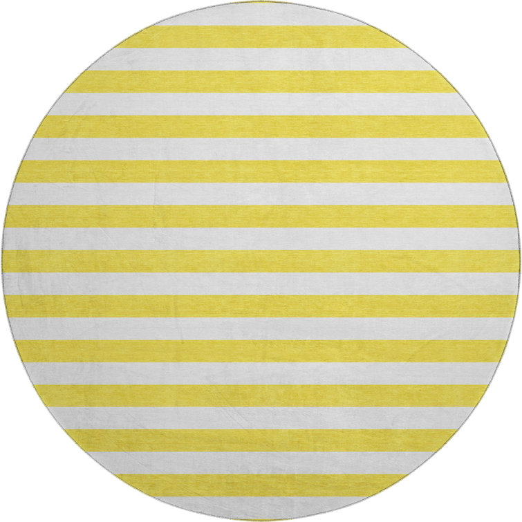 Premium Machine Washable Cerrito AMF528 Yellow Rug