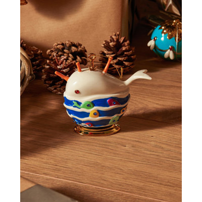4.14'' Porcelain Animals Hanging Figurine Ornament