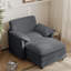 Chaise d'appoint rembourrée avec repose-pieds et coussin double couche-124966092