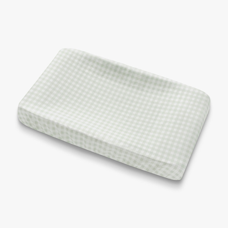 Housse de matelas à langer Picnic Gingham, vert, Green