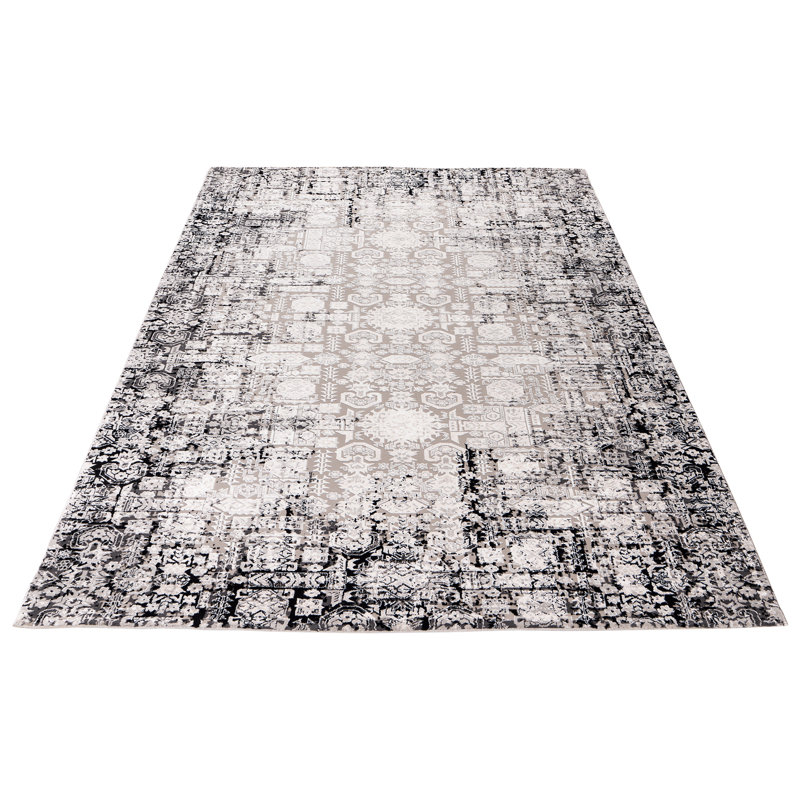 Phoenix Oriental Area Rug, Rectangular 160 x 230cm, Grey/Brown/Blue