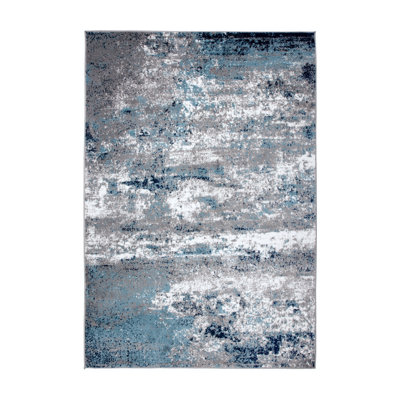 Willington Abstract Gray/Blue Rug