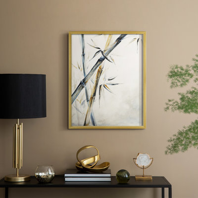 Black Bamboo Framed Print - Solid Wood