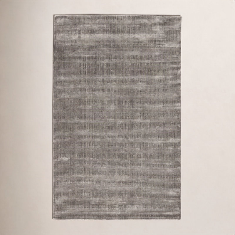 Tapis taupe tissé à la main Elroy, Rectangle 5 pi x 8 pi