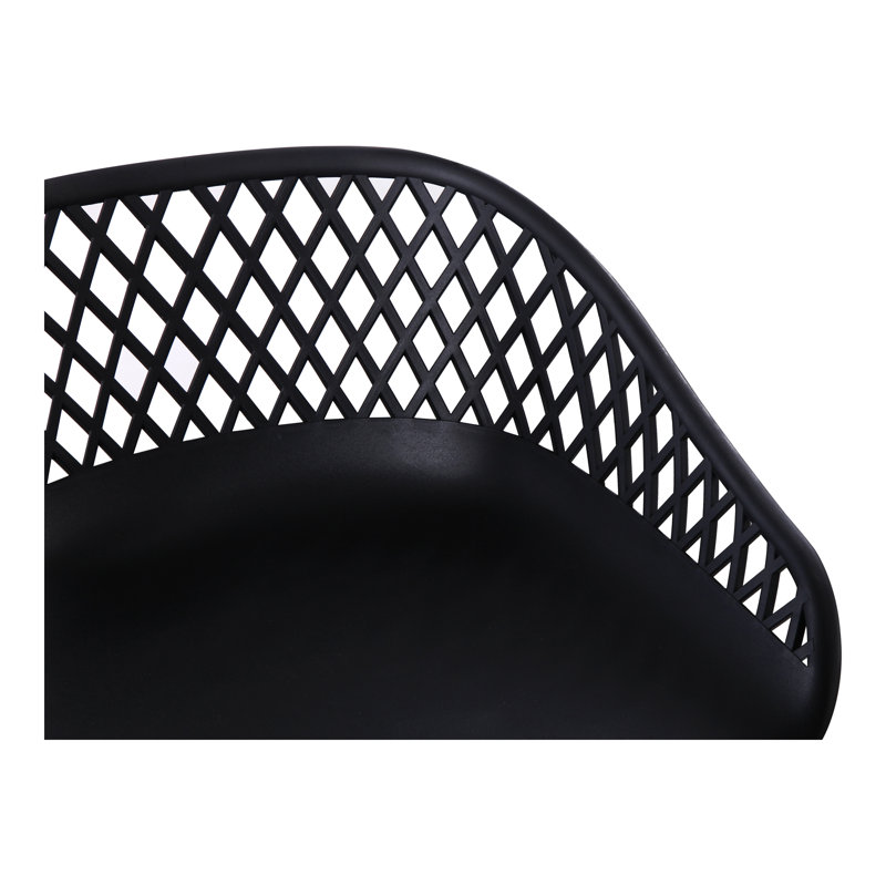 Newark Patio Bar Stool, Black, 25.5"