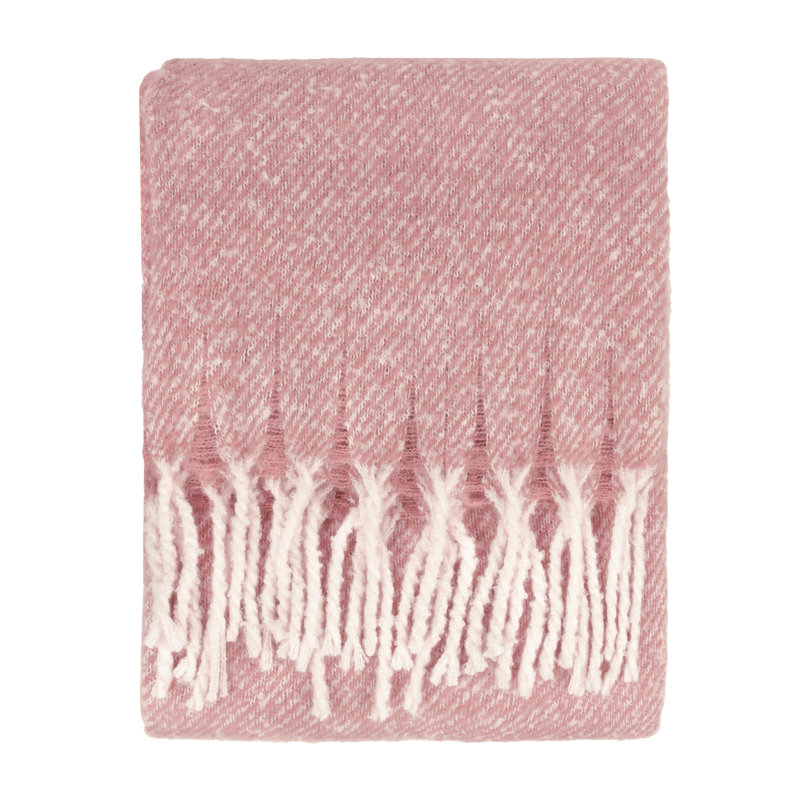 Machine Woven Throw Blanket, Pink