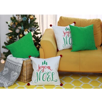 Christmas Merry Christmas 4 Piece Throw Pillow Cover Set -  Apolena, SET-712-Y52