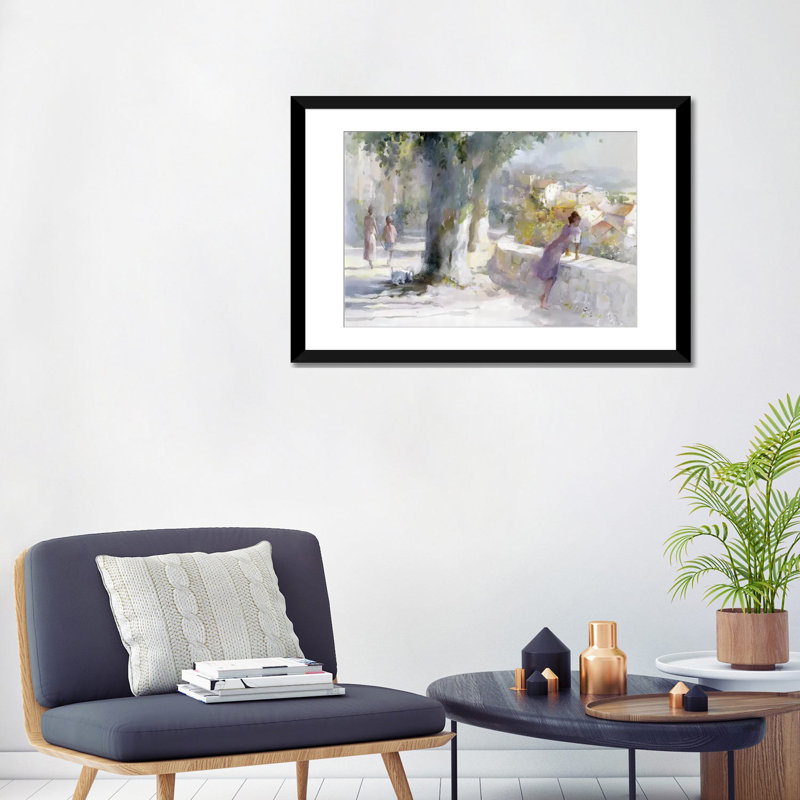 «Whispering WInd», reproduction sur toile, H 16 po x l 24 po x P 1 po, Papier d'art encadré noir, Blanc