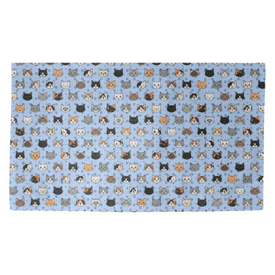 Tapis bleu/orange pour chat kitty Avicia