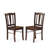 5 Piece Modern Dining Table Set Includes a Round Kitchen Table with Pedestal and 4 Dining Room Chairs, Mahogany-2010441222-2010441220-2010441221