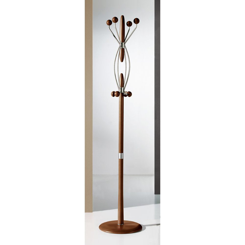 Jana Freestanding 8 - Hook Coat Rack, Mogano
