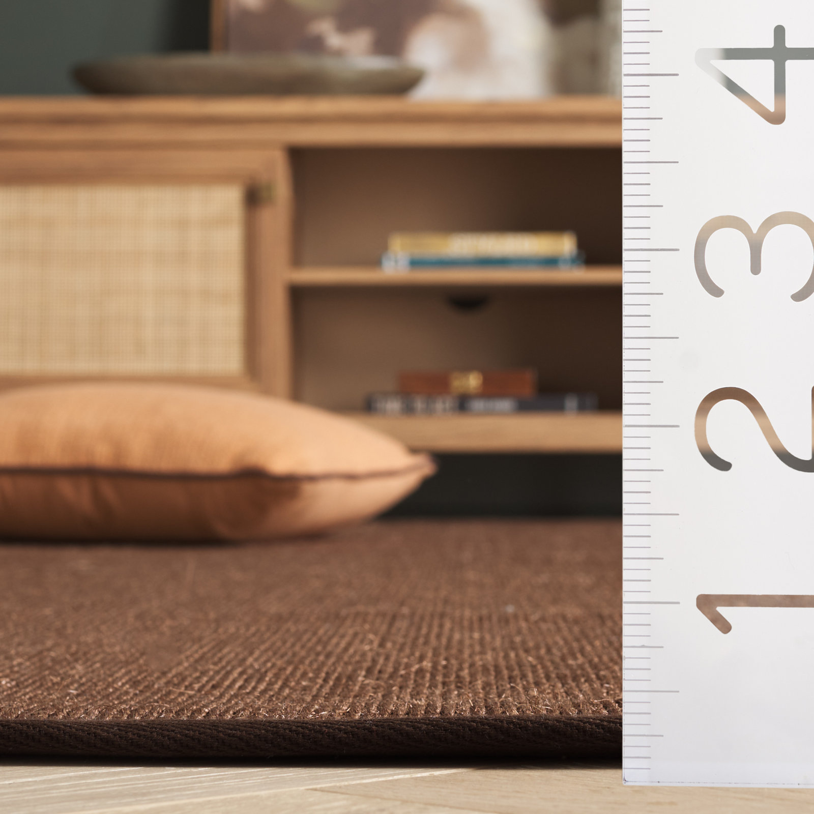 Brown Hand-Woven Jute Rug, Runner 2'6" x 6'