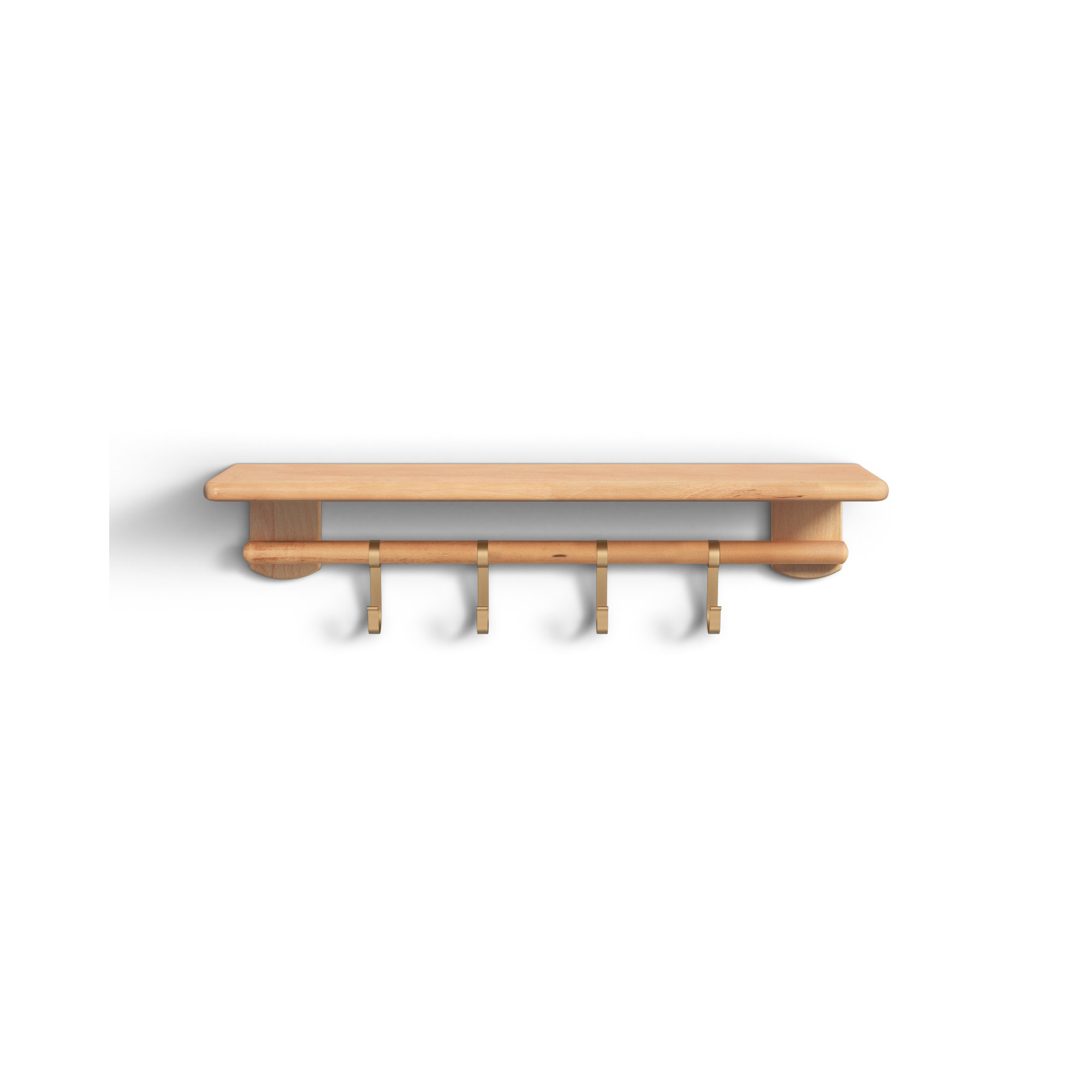 Faustina Wall Shelf with Hooks