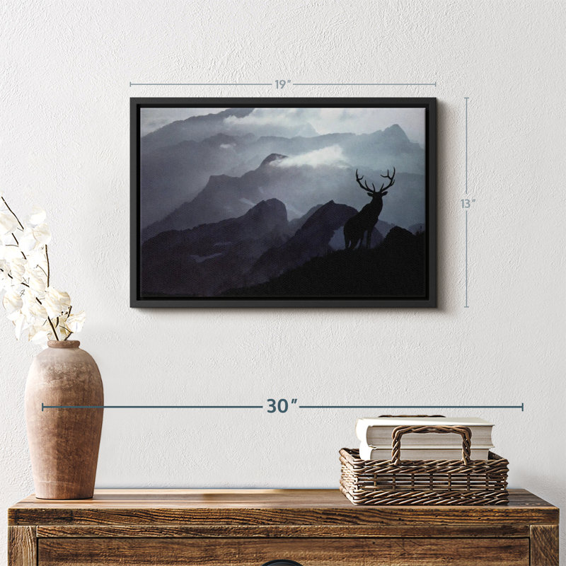 Animal «Elk Summit Wall Art», H 13 po x l 19 po