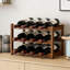 Support à vin en bambou pour comptoir de cuisine ou salle à manger, armoire de rangement robuste à 3 niveaux pouvant contenir 12 bouteilles, tablette peu encombrante pour garde-manger ou bar-1334671806
