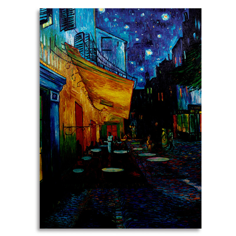 « cafe terrace » par vincent van gogh, reproduction d’art sur métal