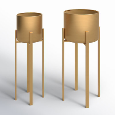 Tess Metal Pot Planter (Set of 2)