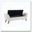 Banc de rangement moderne de 60 po avec pieds en bois Mid-Centruy-1211627662