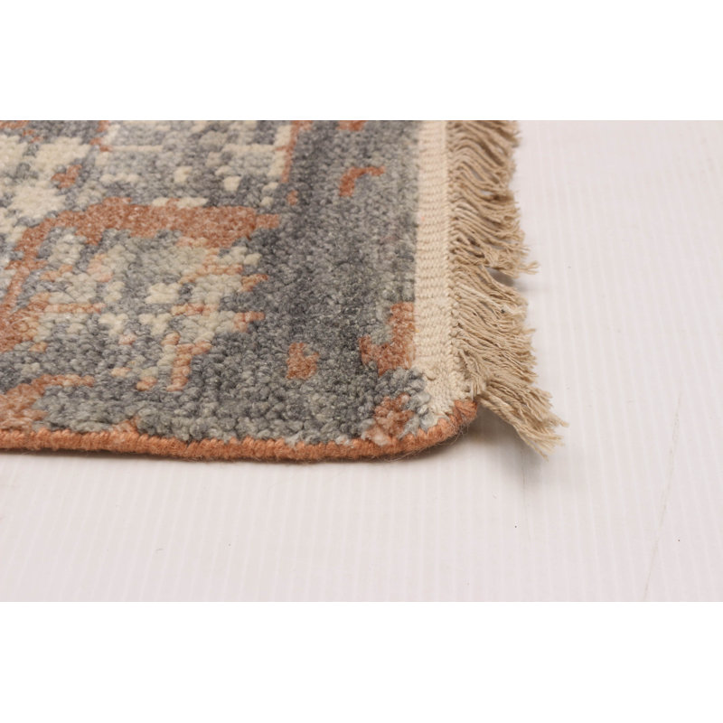 Tapis en laine de cuivre noué à la main 7 pi 11 po x 9 pi 9 po Jules Serapi
