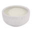 Bougie décorative parfumée au citron et au gingembre pour table basse - Décoration moderne en céramique vieillie pour le salon, la bibliothèque ou la chambre à coucher - 5 po, blanc et ivoire