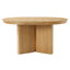 Table de salle à manger ovale extensible, table de cuisine de ferme moderne avec base piédestal et patins réglables-574405369