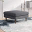 Repose-pieds carré en velours orange Lightner-113399430