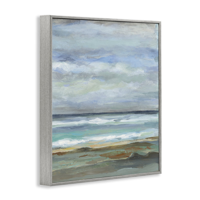  «Double Wave Seashore», estampe numérique par Silvia Vassileva, Estampe numérique Farmhouse, H 30 po x l 24 po