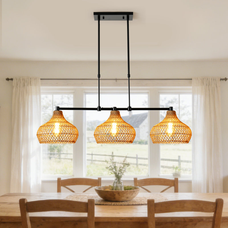 3 - Light Natural Kitchen Island Pendant