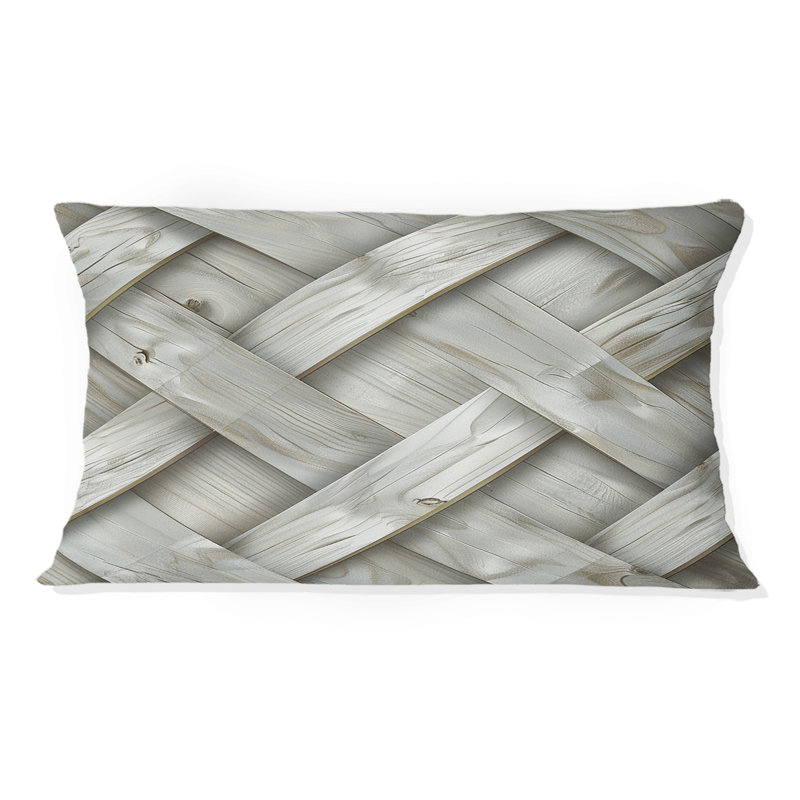 Imprimé tressé gris - Coussin lombaire Mid-Century