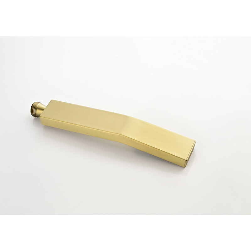 Wall Mounted 10" Rain Shower Fixture - Bathroom Brushed Gold One Handle Head System