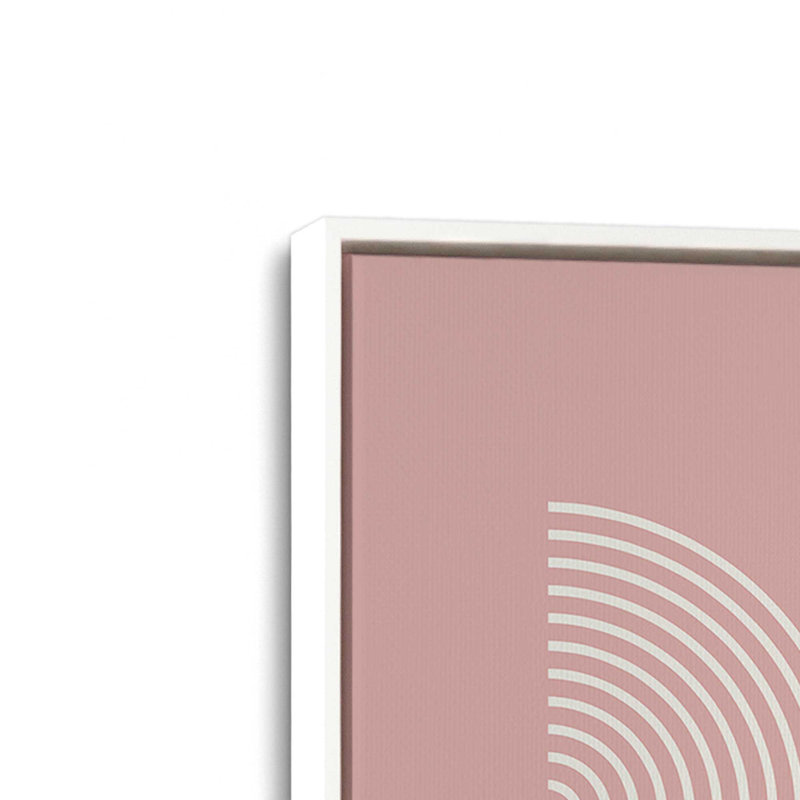 Ensemble de 2 roses Bauhaus Flow, Cadre flottant blanc opaque, H 19 po x l 26 po