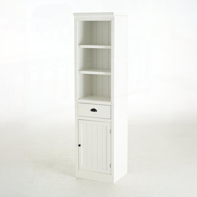 Tall Display Shelf with Cabinet Retro Style Ideal for Hallways