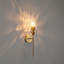 Applique murale 1 lumière en acier doré à intensité variable avec verre transparent Wave