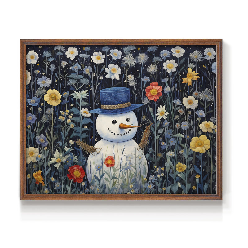 «Chirstmas Art» - CECXC III - Reproduction encadrée - Restickable, Noyer, H 22 po x l 28 po