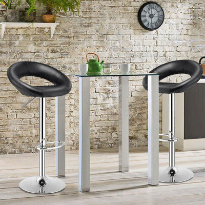William Swivel Upholstered Adjustable Height Counter Stool with Metal Frame