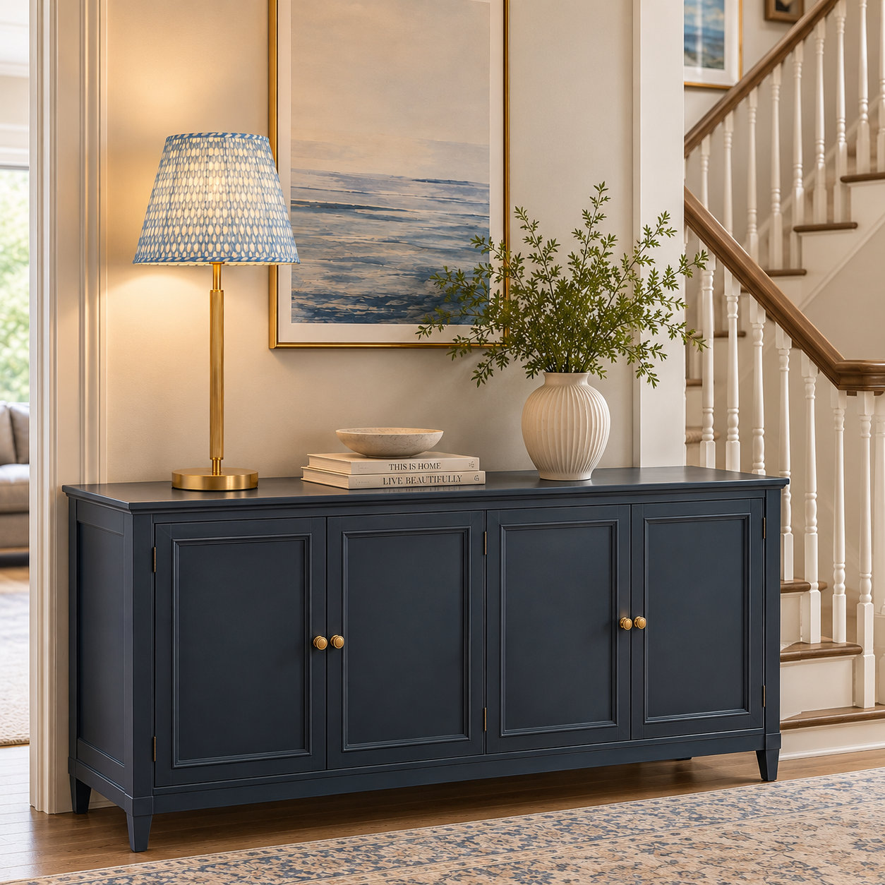 Brissa Dimmable Buffet Table Lamp, Blue