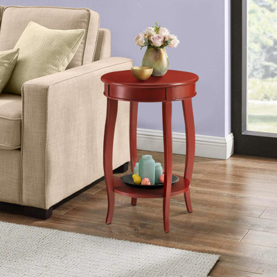 Table d'appoint ronde avec tablette inférieure