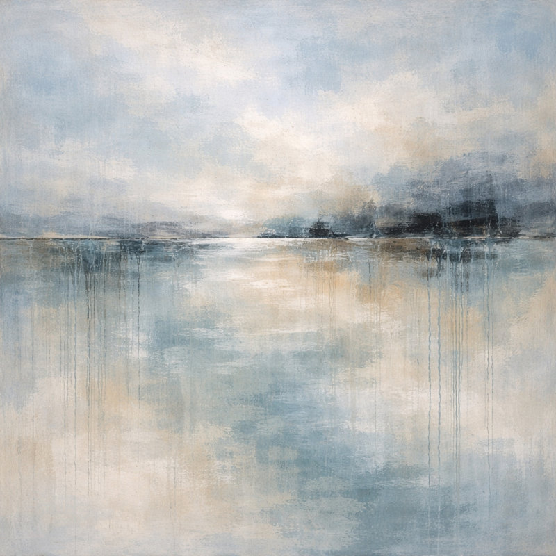 «Silent Harbor», art mural sur toile tendue, L 12 po x H 12 po x P 1 po