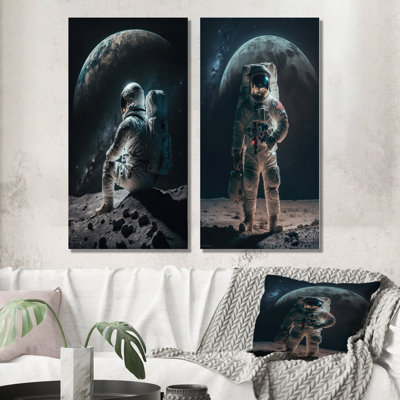 «Spaceman On The Moon», 2 pièces sur toile