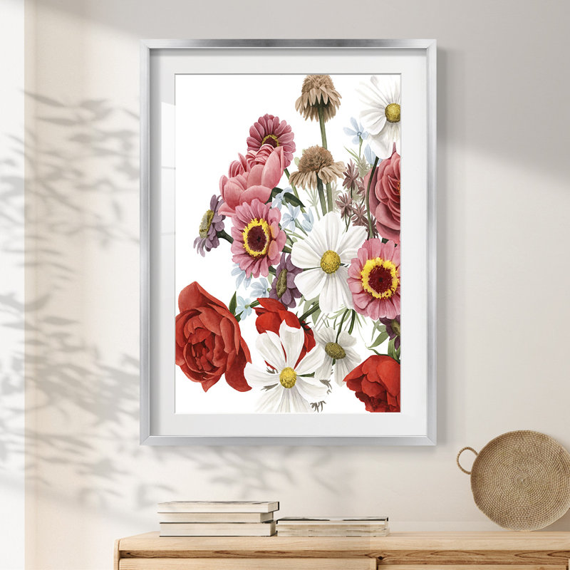 «Elementary Abstract I» - galerie tendue sur toile, H 28,5 po x l 20,5 po, Argent argent