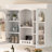 Wall Mounted Medicine Cabinet, Bathroom Wall Cabinet With 2 Glass Doors, Over The Toilet Space Saver Storage Cabinet With Ample Storage