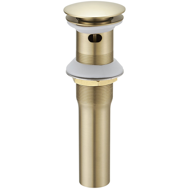 Drain escamotable de lavabo de salle de bain l 8,14 po Oui, Or brossé