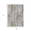 Tapis extérieur lavable rayé beige et gris 9 pi x 12 pi