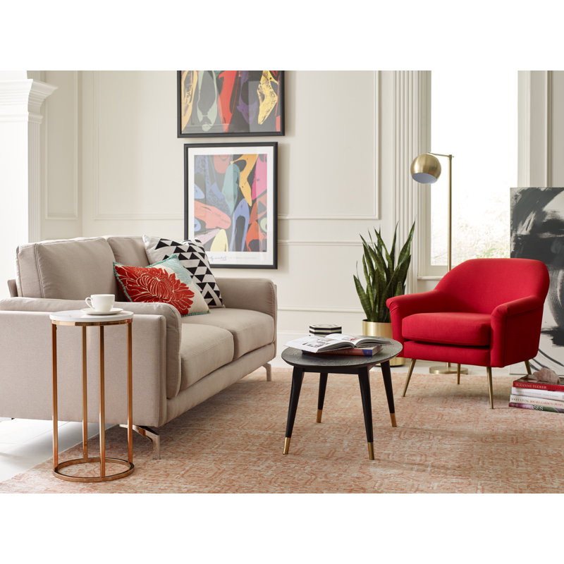 Table basse Clemintine Elle Decor Mid-Century, Noir