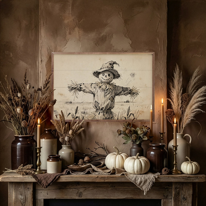 Scarecrow, 10" H x 16" W