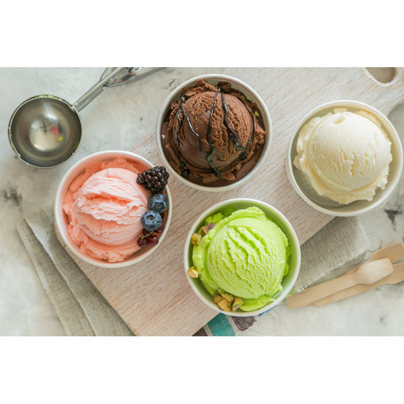 Ice Cream Scoops - Wrapped Canvas Print, 30cm H x 46cm W x 3.8cm D