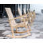 Chaise berçante d'extérieur en bois massif Gatesville