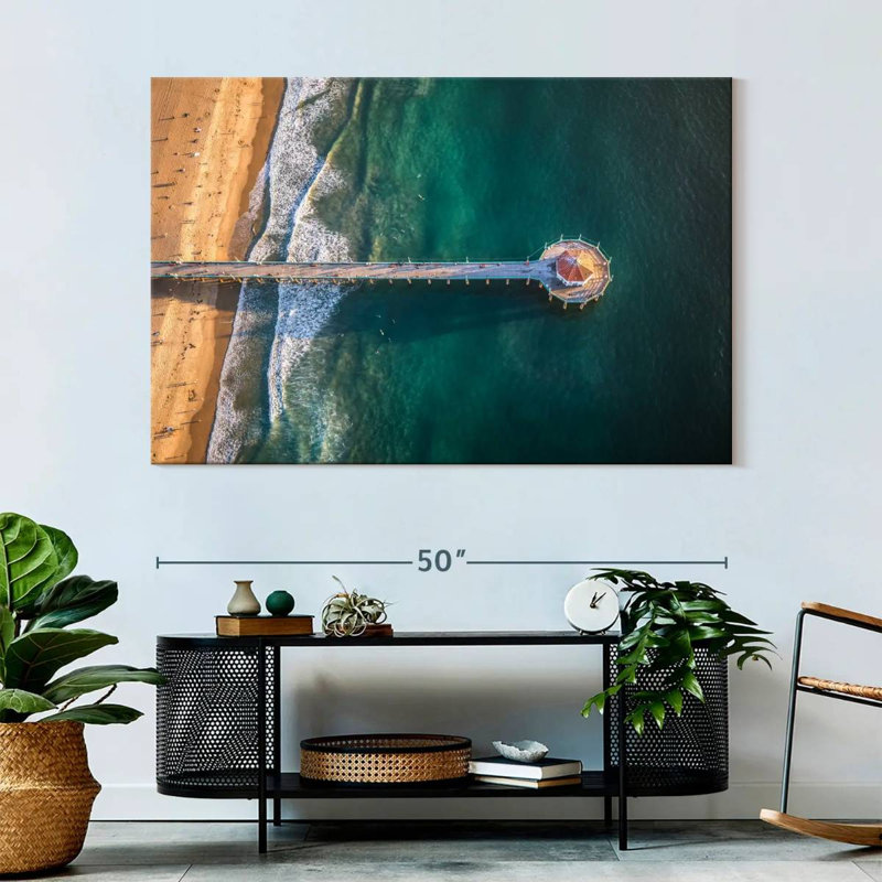 Jetée à Manhattan Beach, H 34 po x l 51 po