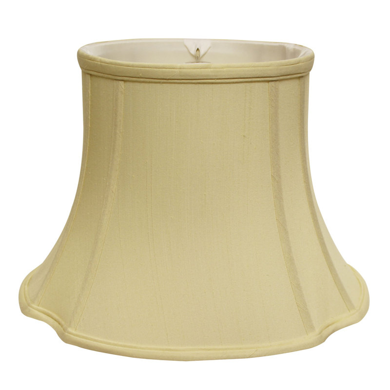 Abat-jour ovale 19 po Monay Shantung, Blanc antique